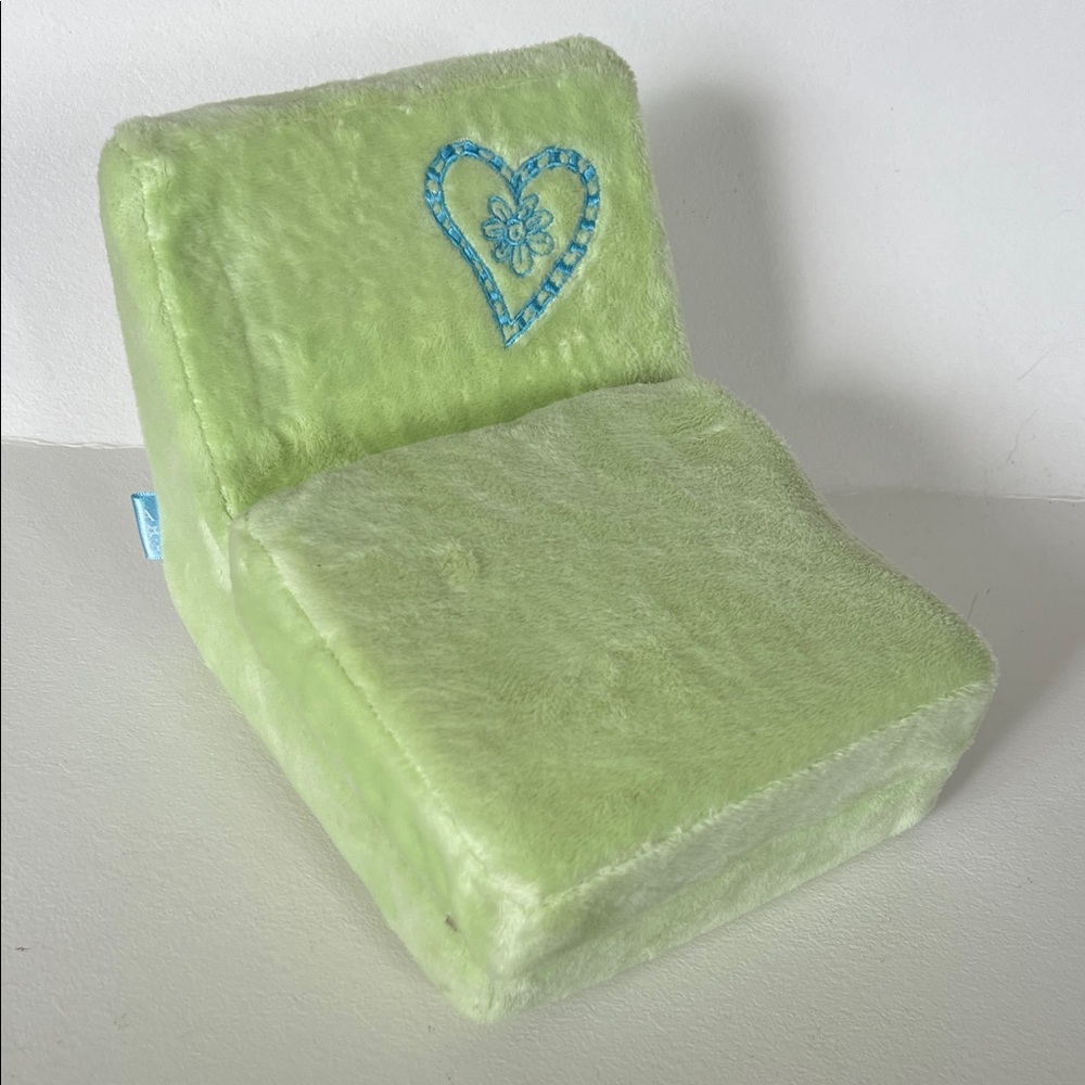 American Girl Green Plush Doll Chair